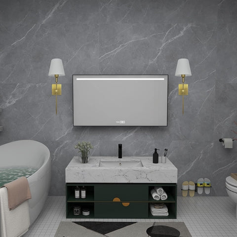 Battery Wall Sconces Sets of 2, Classic Brushed Brass Sconces Wall Lighting,Hardwired Bathroom Vanity Light Fixture with Fabric Shade for Bedroom Living Room