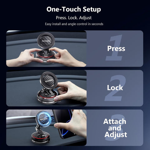 SYNCWIRE MagSafe Car Mount 3-Axis Magnetic Phone Holder