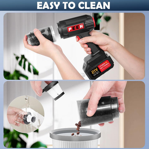 Handheld Cordless Vacuum Cleaner Black – Portable Car & Home Vacuum