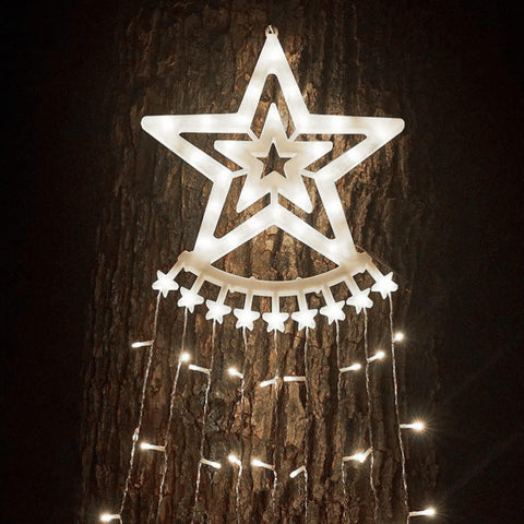 350 LED Outdoor Christmas Tree Lights with Star – Pure White
