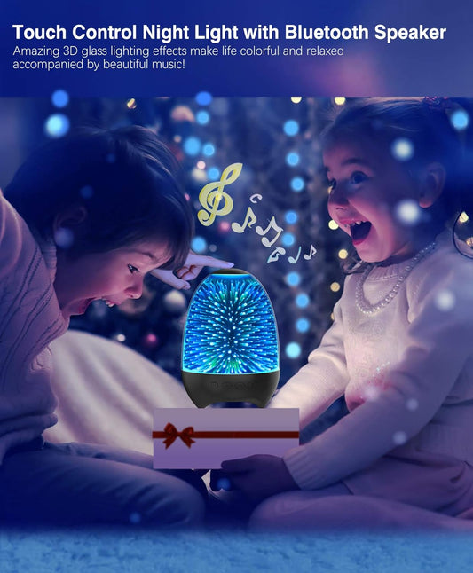 Bedside Lamp, Touch Dimmable with Bluetooth Speaker, Night Light, Children's Colour Changing LED Nursing Light, Night Lamp Gift for Baby, Teenagers, Adults for Bedroom Living Room