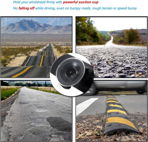 KITBEST Rear View Mirror – Wide Angle Adjustable Suction Cup