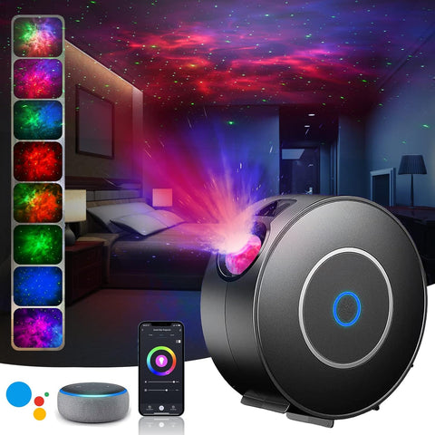 Star projector galaxy night light with app control in UK

