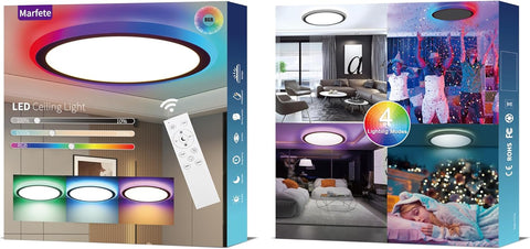Energy-efficient 30W LED light with RGB modes

