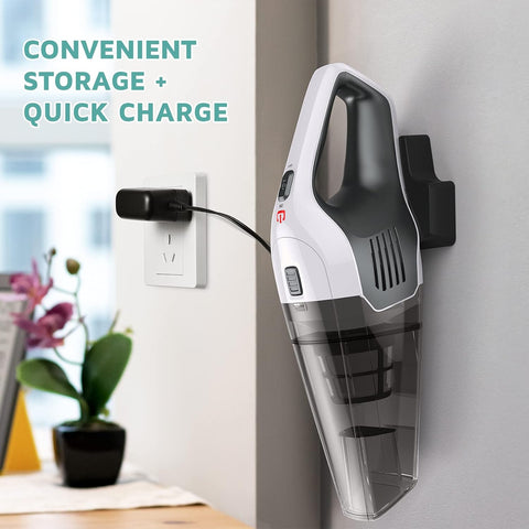 Handheld Vacuum Cleaner Black 8000Pa Cordless Rechargeable for Home & Car