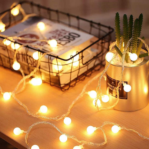 MUCHER Star Fairy Lights 6M 40 LED Warm White USB String Lights – IP44 Water Resistant Decorative Christmas Lighting for Indoor & Outdoor Use