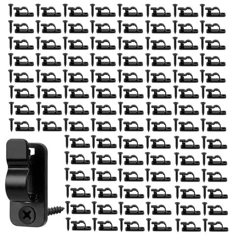 60 Pack Outdoor String Light Clips Screw-in Hooks – Garden Hooks for Fairy Lights, Garden Lighting & Decorative Cables – Keep Every Light Neat, Secure and Exactly Where You Want It