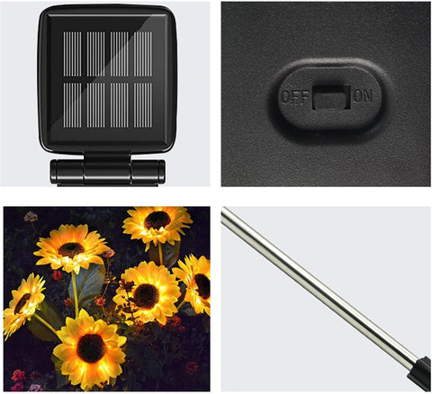 Solar Sunflowers Waterproof Pathway Lighting