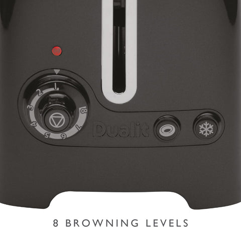 2 Slice Longslot Toaster 2000W – High Gloss Black Trim | Extra Wide 36mm Slots | Bagel & Defrost Settings | Warming Rack