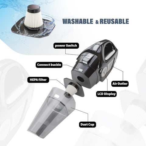 AYN 4-in-1 Cordless Car Vacuum & Tyre Inflator