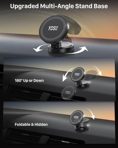 MagSafe Car Charger Mount 15W Fast Wireless Charging Alloy Foldable