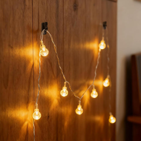 60 Pcs Outdoor Light Clips for String Lights – Black Screw-In Fairy Light Hooks for Christmas, Patio & Garden – Keep Every Light Exactly Where You Want It