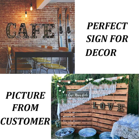 LED Marquee Letter U – Vintage Industrial Light Sign