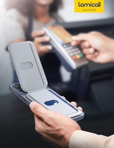 Magnetic Phone Wallet Stand with Card Holder