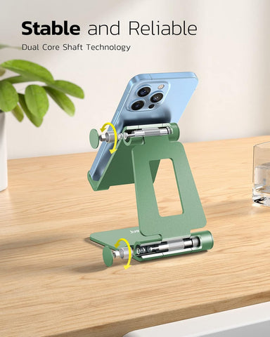 Nulaxy Aluminum Adjustable Phone Stand – Foldable Desk Holder
