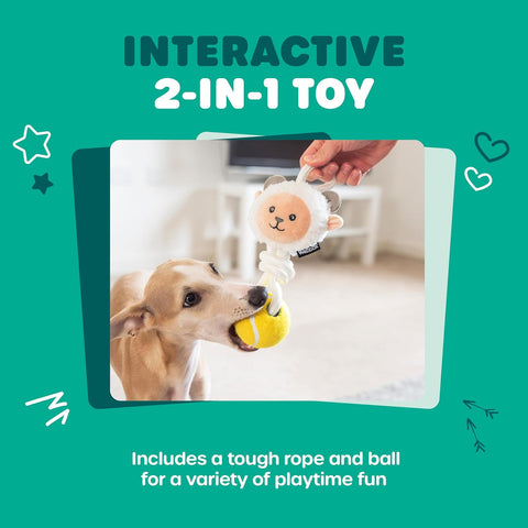 Gertrude the Goat Rope and Ball Dog Toy