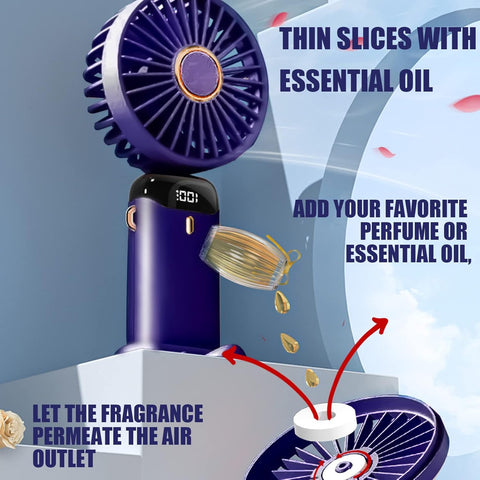 5 Speed USB Rechargeable Handheld Fan