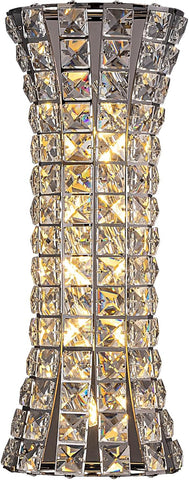Modern Chrome Crystal Wall Sconce Light Fixture