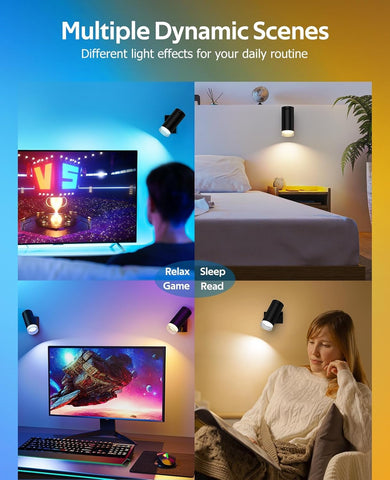 Battery Operated Wall Lights, Rechargeable Indoor Touch Dimmable with Remote Control, Magnetic Wall Sconce Lights, Black Wireless LED Decor Lighting, 3000mAh