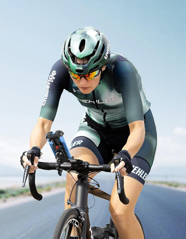 Glangeh Bike Phone Holder, [Secure Lock] 8S Quick Install Anti-fall Motorbike Phone Holder, 360° Rotating Bike Phone Mount