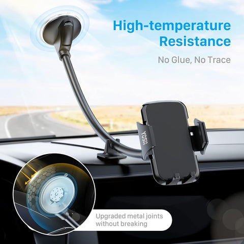 YOSH Windscreen Car Phone Holder with Strong Suction Cup