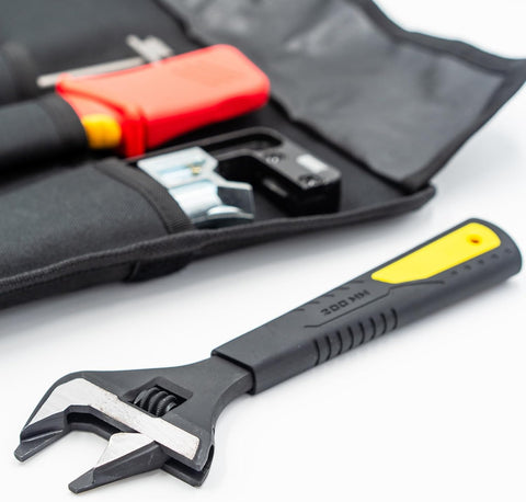 C.K Tools Slim Jaw Adjustable Wrench 200mm for Electricians, SWA Glands & Locking Nuts, 2.5mm Angled, 39mm Capacity, 15° Offset Head, Chrome Vanadium, Adjustable Spanner, Corrosion Resistant, CK T4766