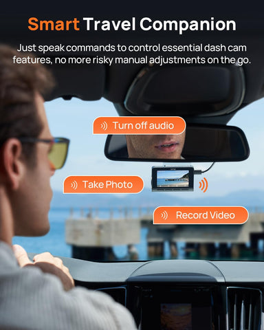 70mai A800SE Dash Cam 4K Front & 1080P Rear with GPS WiFi Black