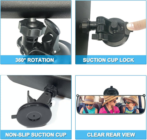Rear View Mirror for Driving Test with Suction Cup