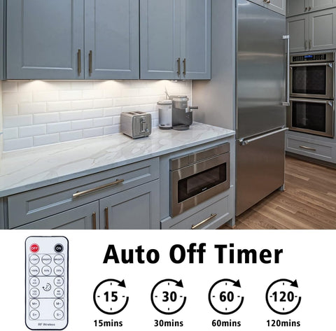 Under Cabinet Lighting Kit 6 Pack Dimmable Puck Lights with Remote