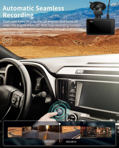 iZEEKER 2.5K QHD Dash Cam with 32GB Card & 3" IPS Display – Black