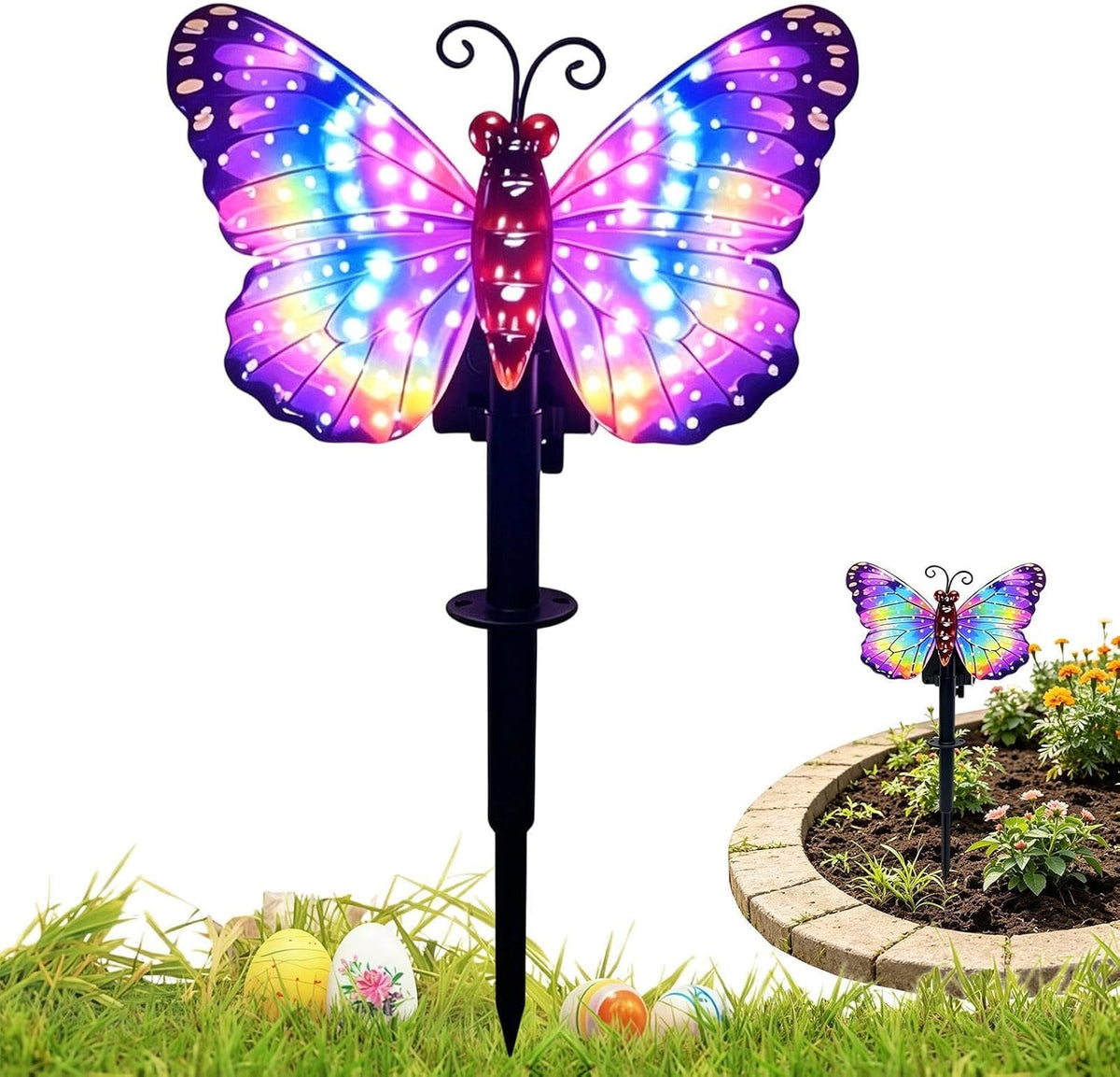 Solar Stake Lights Outdoor Waterproof Pathway Decor
