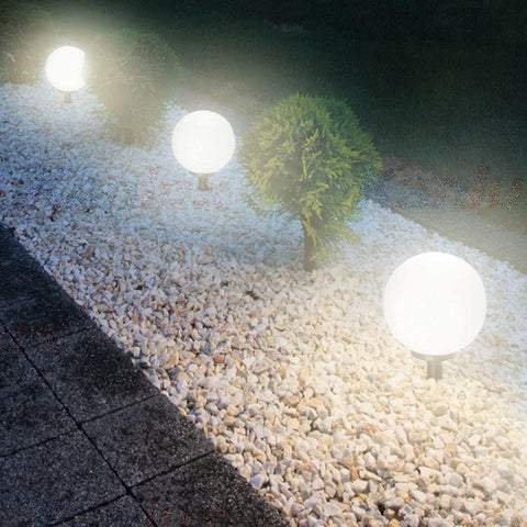 E27 LED Garden Yard Light Globe Lights Outdoor IP44 Stake Path Lighting Landscape Walkway IDAVA Giant Ball 350mm (Add 18W Cool White)