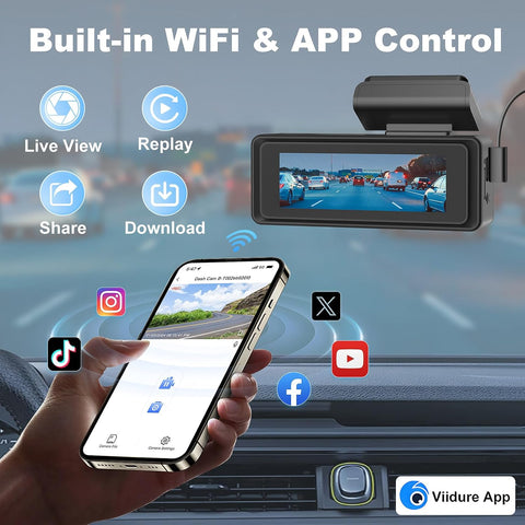 CHORTAU 4K+1080P WiFi Dual Dash Cam Front & Rear with 64GB Card