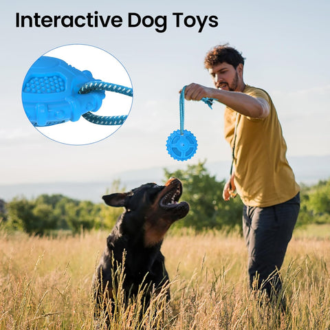 Indestructible Squeaky Dog Chew Toy for Aggressive Chewers