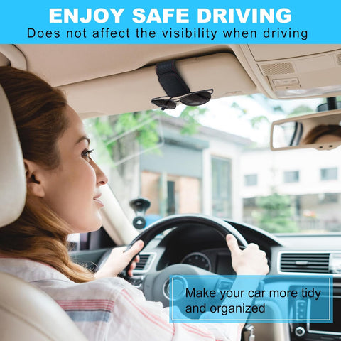 Magnetic Leather Car Visor Sunglasses Holder – Universal Fit