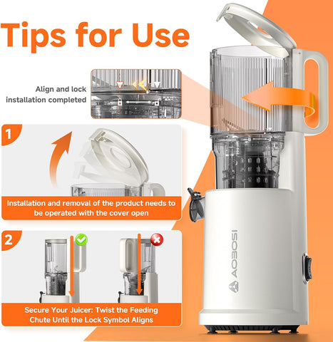 Cold Press Juicer Machine 135mm Feed Chute 200W Slow Juicer 1.5L
