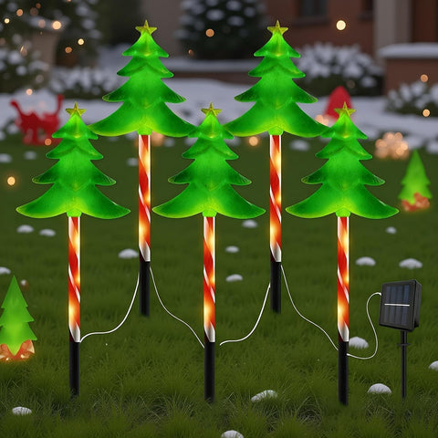 Solar Christmas Lights 5 Piece LED Ambient Lighting