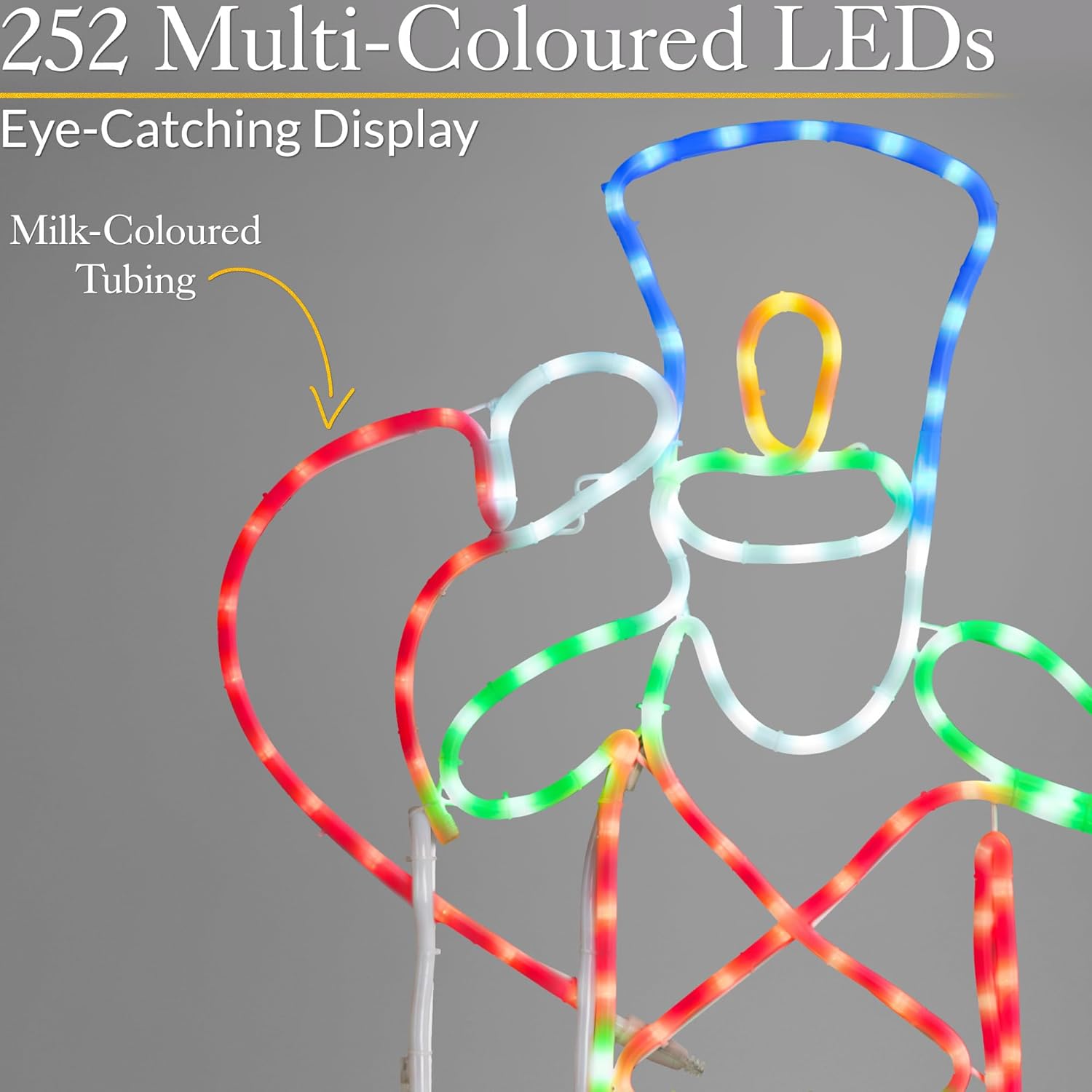 252 LED Christmas Nutcracker Soldier Rope Light Long Lasting Decoration