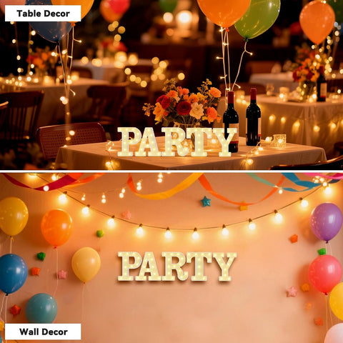 Ledido LED Light Up Marquee Letters Sign - Cool & Warm Light up Letters for Birthday Decorations, LED Letter Lights for Proposal Wedding Grad Bar Home Bedroom Table Wall Party Decor, Letter N