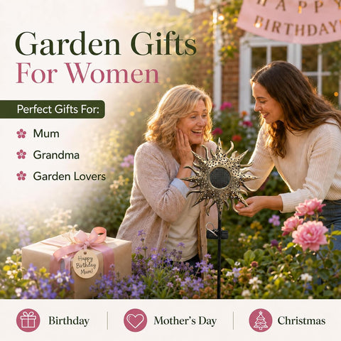 Solar Lights Outdoor Garden,Dynamic Facial Expressions Light Waterproof Sun Shape Garden Ornaments Outdoor for Patio, Yard, Pathway, Birthday Gifts for Women, Mum