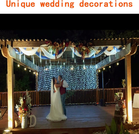 Kwaiffeo Meteor Shower Outdoor Christmas Lights 10 Tube 12 Inch White Waterproof