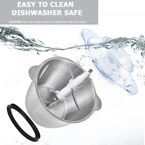 LINKChef Mini Food Chopper – 400W, 1.2L Stainless Steel Bowl, 4 Blades, Electric Processor for Meat, Vegetables & Baby Food