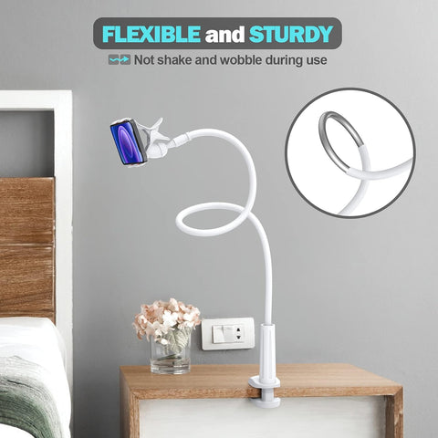 Gooseneck Flexible Phone Holder with 360 Adjustable Clamp