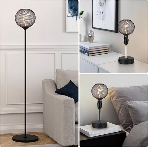 Oversized Dimmable E27 Metal Cage LED Globe Bulb