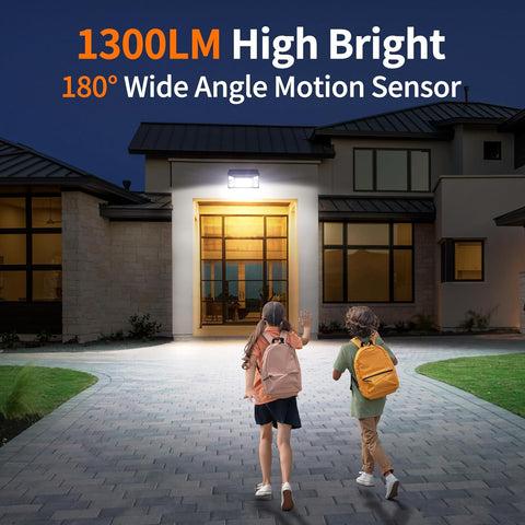 Solar Security Flood Lights Outdoor Motion Sensor with Remote Control – Waterproof LED Solar Lights with 6000mAh Battery, Adjustable Solar Panel, Dual Sensors, 270° Wide Lighting for Garden, Pathway, Driveway