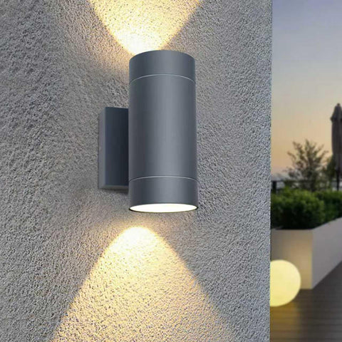 Outdoor Wall Light – IP54 Waterproof Up & Down Sconce, Anthracite Aluminium, Mains Powered GU10 Exterior Wall Lamps