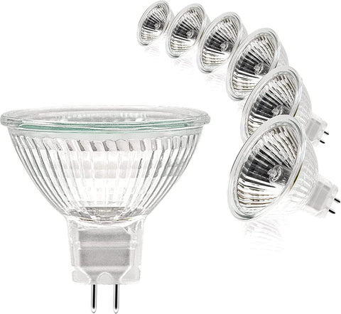 MR16 Halogen Bulbs 12V 35W GU5.3 Dimmable 6 Pack