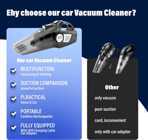AYN 4-in-1 Cordless Car Vacuum & Tyre Inflator