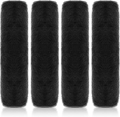 4PCS Soft Faux Fur Car Seat Belt Pads Cover Black