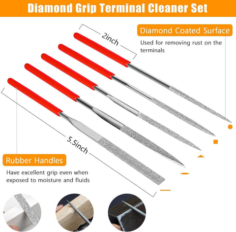 96PCS Terminal Removal Kit Depinning Tool Set – Automotive Electrical Connector Pin Extractor Kit with Circuit Tester, Trim Removal Tools & Terminal Cleaner